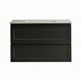 WHSH900MB - 900x460x540mm Wall Hung Shaker Style Vanity with Ceramic Basin
