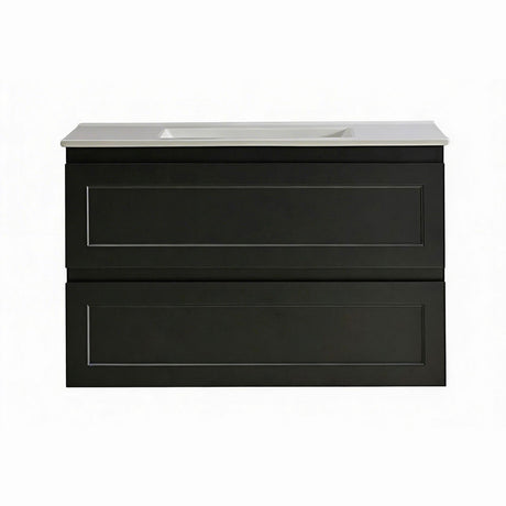 WHSH900MB - 900x460x540mm Wall Hung Shaker Style Vanity with Ceramic Basin