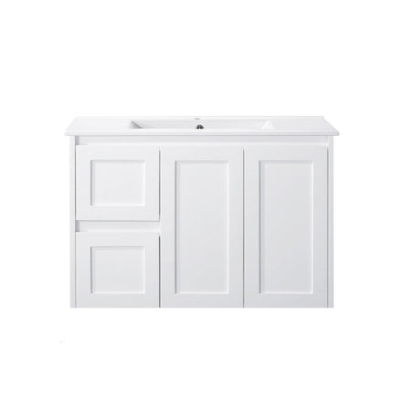 WHSH900L - 900x460x540mm Wall Hung Vanity with Shaker Doors