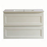 WHSH900MW - 900x460x540mm Wall Hung Shaker Style Vanity with Ceramic Basin