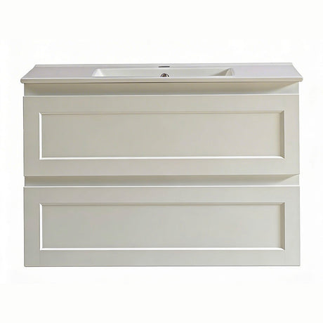 WHSH900MW - 900x460x540mm Wall Hung Shaker Style Vanity with Ceramic Basin