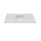 WS1200 - 1200x460mm Tear White Stone Top with Undermount Basin