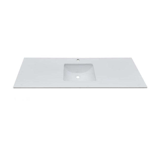 WS1500 - 1500x460mm Tear White Stone Top with Undermount Basin