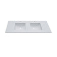 WS1500D - 1500x460mm Tear White Stone Top with Double Bowl Undermount Basin