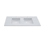 WS1500D - 1500x460mm Tear White Stone Top with Double Bowl Undermount Basin