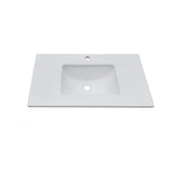 WS750 - 750x460mm Tear White Stone Top with Undermount Basin