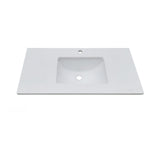 WS900 - 900x460mm Tear White Stone Top with Undermount Basin