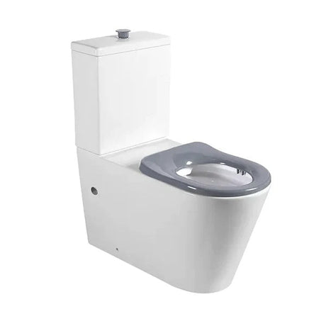 Wellness Care Rimless Back-to-Wall Toilet Suite – Grey Disabled Compliant