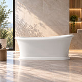 Oxford Matte White Freestanding Bathtub - 1700mm