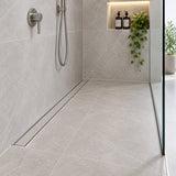 Aluminium Tile Insert Shower Drain - Chrome