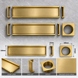 Aluminium Tile Insert Shower Drain – Brushed Gold