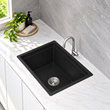 458mm Single Bowl White Granite Sink - 458 x 407 x 204mm