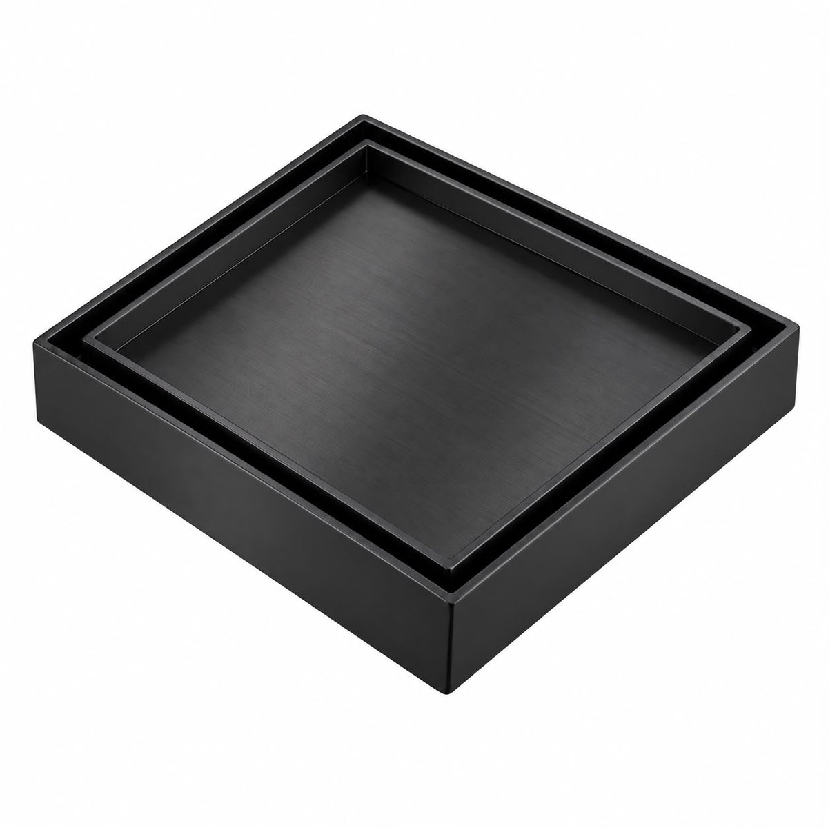 Tile Insert Floor Waste Matt Black - 316 Marine Grade Stainless Steel -  120 x 120mm