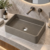 500mm Rectangular Concrete Basin Above Counter - 500x325x120mm
