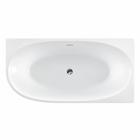 Vienna Egg Gloss White Corner Freestanding Bath Right Hand - 1400mm