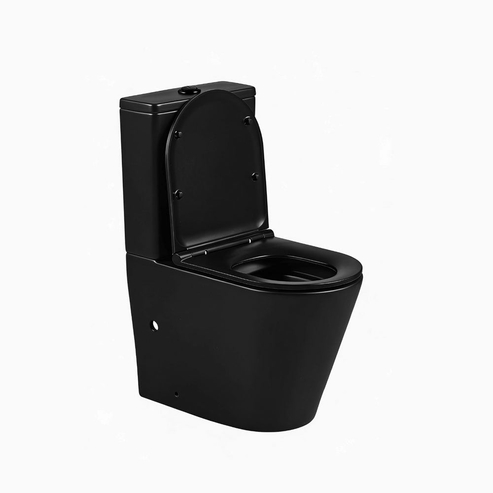 Damian Rimless Flush Toilet Suite – Matte Black – alternate view
