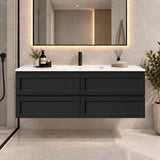 Fremantle 1500mm All Draw Wall Hung Vanity Matte Black - 1500x475x545