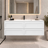 Fremantle 1500mm All Draw Wall Hung Vanity Matte White - 1500x475x545