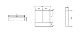 Hera 750mm Shave Cabinet - 750x780x150mm