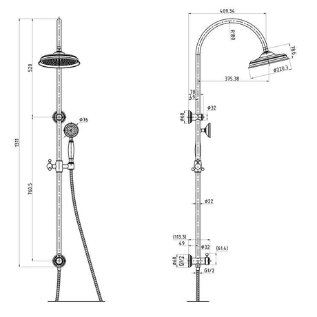 Clasico Shower Set – view 5