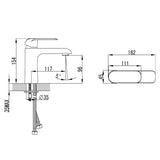 Kara Basin Mixer Lead Free – view 5