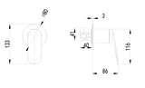 Sulu II Wall Mixer Trim Kits – view 5