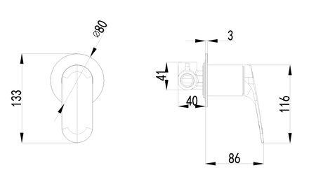 Sulu II Wall Mixer Trim Kits – view 5