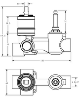 Linie Wall Mixer Diverter Body – alternate view