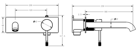Linie Wall Basin Mixer Trim Kit – view 5
