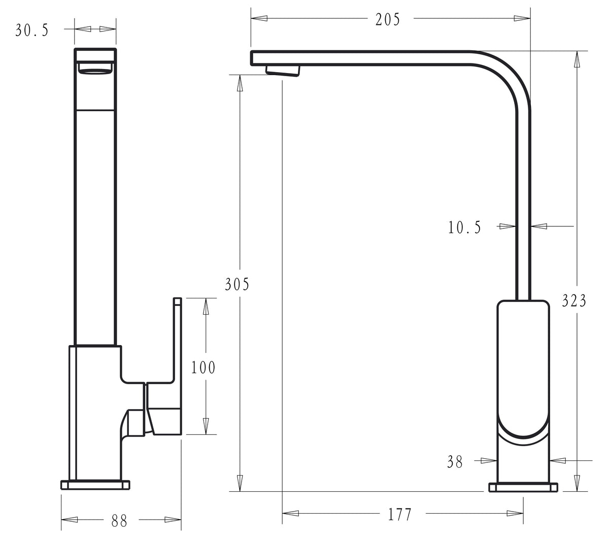 Ceram Sink Mixer – detail view