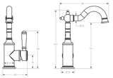 Clasico Tall Basin Mixer Hook Spout – view 5