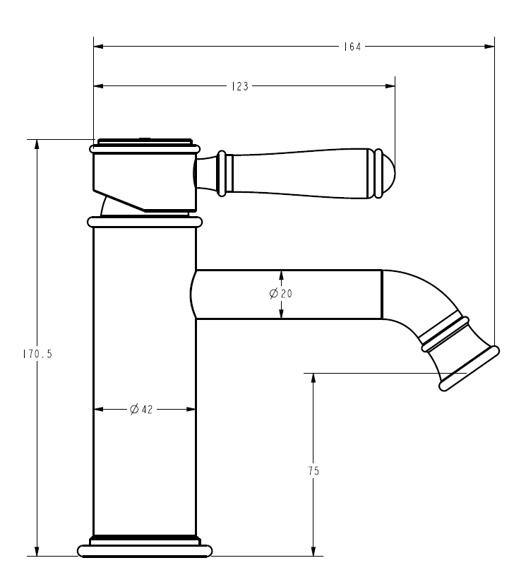 Clasico Basin Mixer – view 4