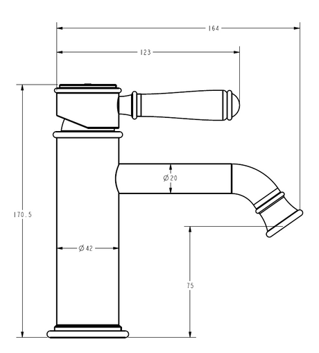 Clasico Basin Mixer – view 4