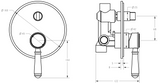Clasico Wall Mixer Diverter Trim Kit – view 4
