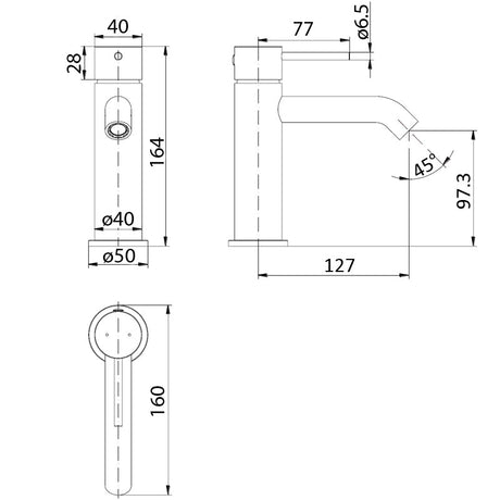 Hali Basin Mixer Lead Free – view 5