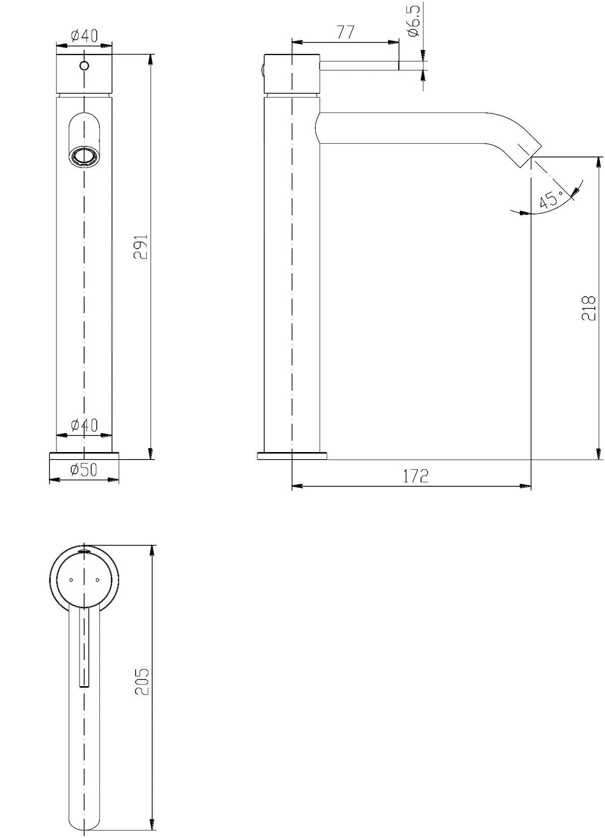 Hali Basin Mixer High Rise Lead Free – view 5