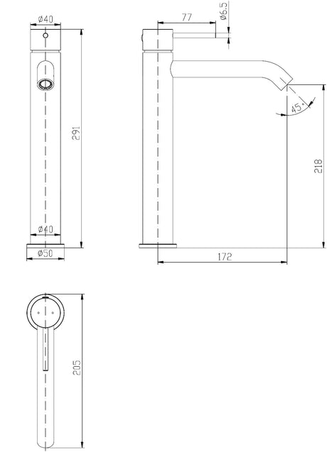 Hali Basin Mixer High Rise Lead Free – view 5