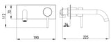 Hali Wall Basin Mixer Curved Spout Lead Free – view 6