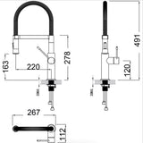Scotia Sink Mixer Pull-Out Lead Free – detail view