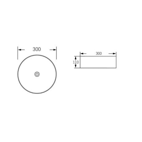 BA300 - 300x300x110mm Gloss White Above Countertop Basin – view 4