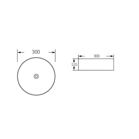 BA300MW - 300x300x110mm Matte White Above Countertop Basin – view 4