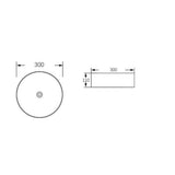 BA300MB - 300x300x110mm Matte Black Above Countertop Basin – alternate view