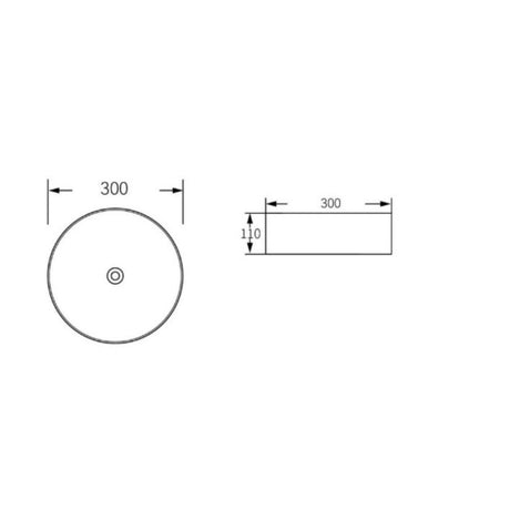 BA300MB - 300x300x110mm Matte Black Above Countertop Basin – alternate view