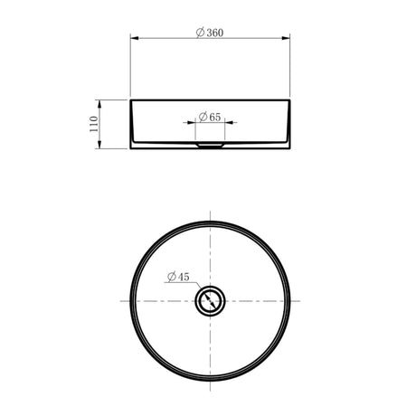 SS360BC - 360x360x110mm Stainless Steel Brushed Copper Above Counter Basin – alternate view