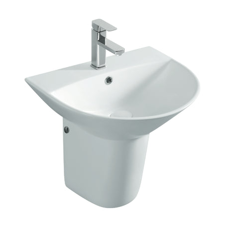 WHP510 - 510x420x175mm Gloss White Wall Hung Basin With Integral Shroud