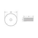 FL400 - 400x400x125mm Above White Above Countertop Basin – view 4