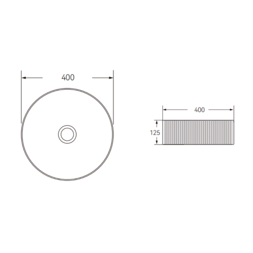 FL400MW - 400x400x125mm Matte White Above Countertop Basin – view 4