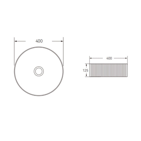 FL400MB - 400x400x125mm Matte Black Above Countertop Basin – view 4