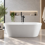 Olinda Oval Gloss White Freestanding Bath Tub - 1500mm