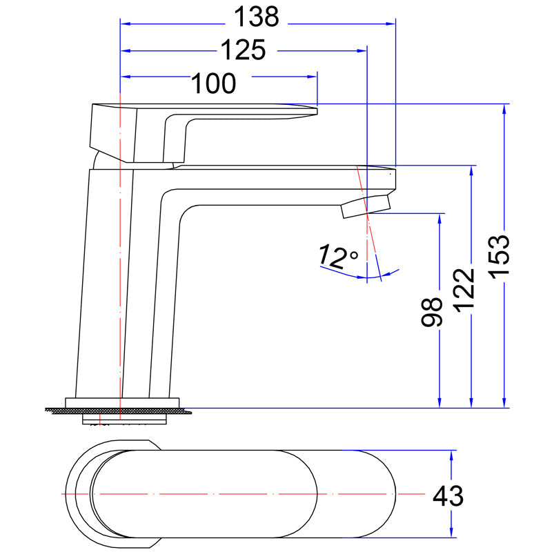 Cora Basin Mixer Lead Free – detail view
